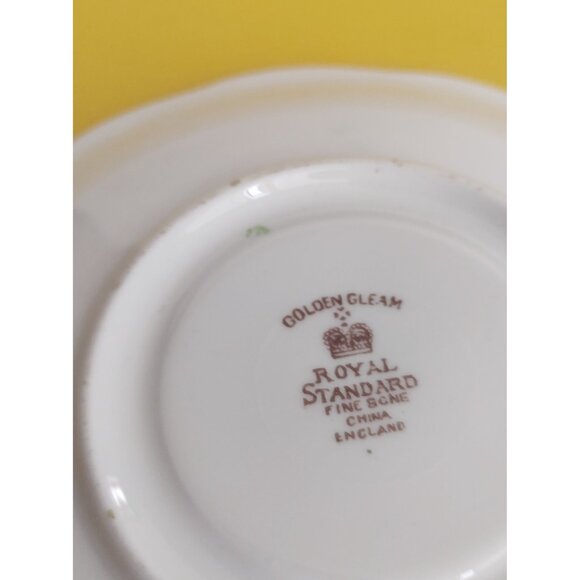 Vintage Royal Standard Teacup and Saucer Golden Gleam 1930's - Picture 11 of 11